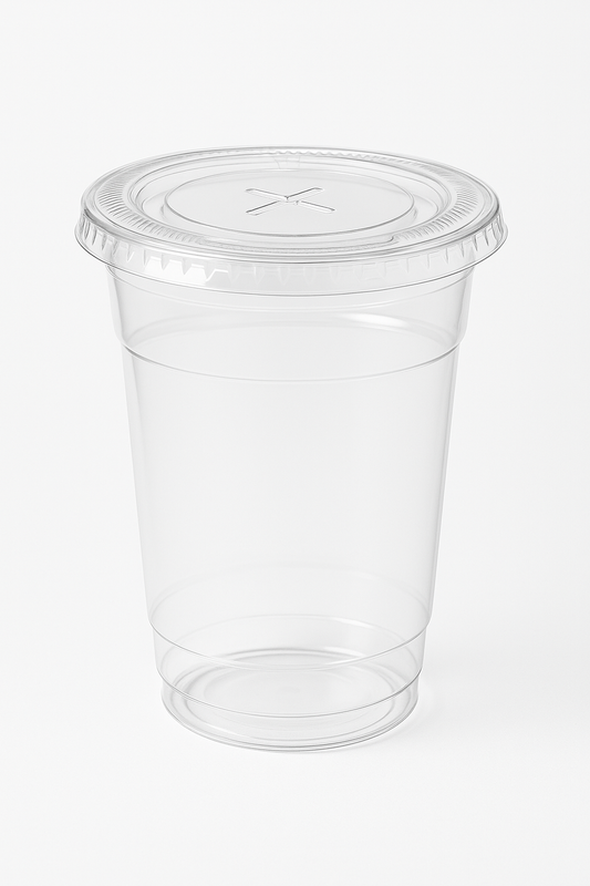 16oz (clear) Cold PET Cup + Lids + Straw