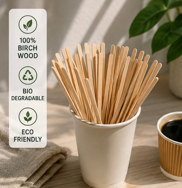 Wooden Coffee Stirrers – 500 Count