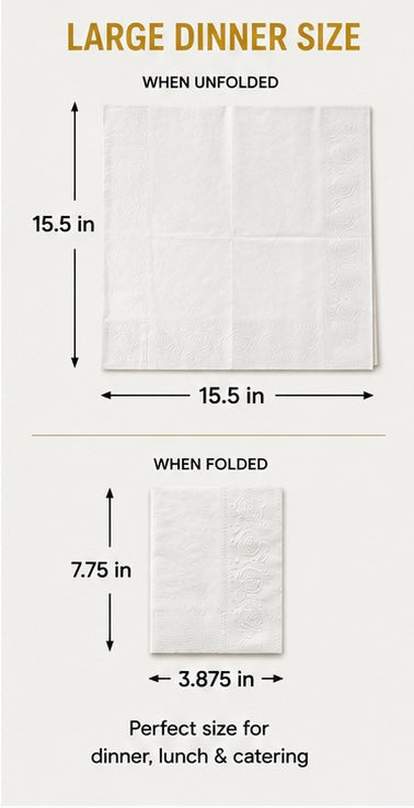 Dinner Napkins – 2-Ply | 150–600 Count