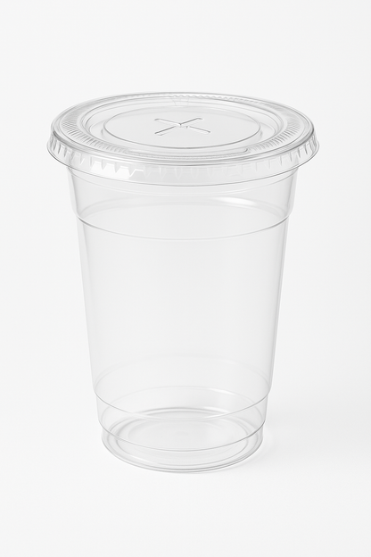 16oz (clear) Cold PET Cup + Lids + Straw