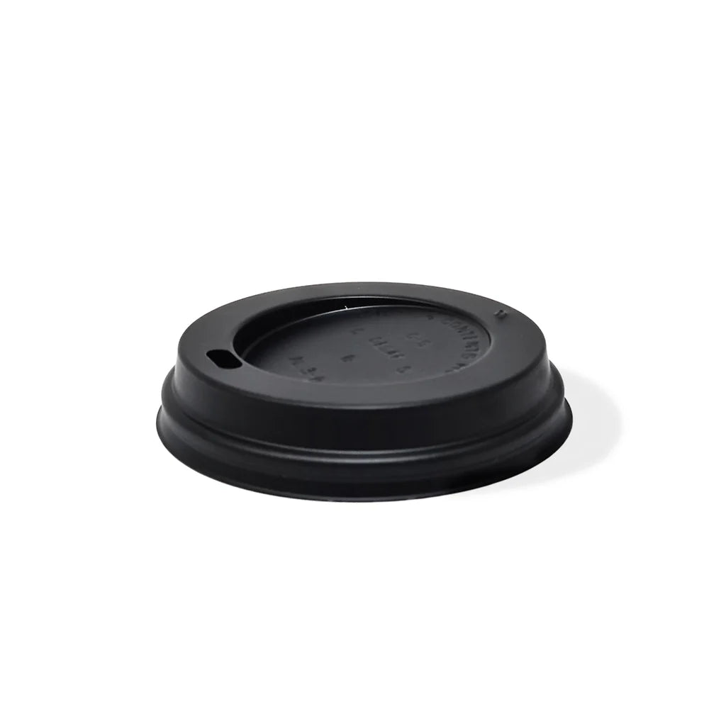 4oz White Paper Cup with Black Dome Lid