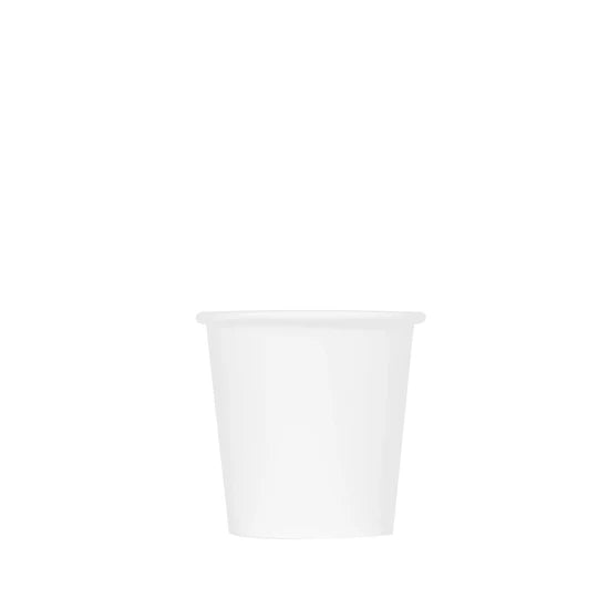 4oz White Paper Cup with Black Dome Lid