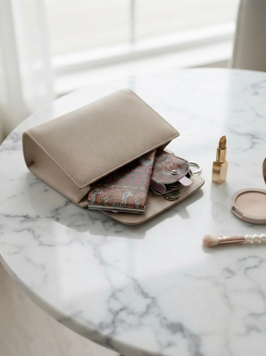 Pocket Mirror with Matching Coin Pouch