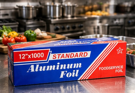 12” x 1,000 ft Aluminum Foil Roll – Standard Foodservice Foil