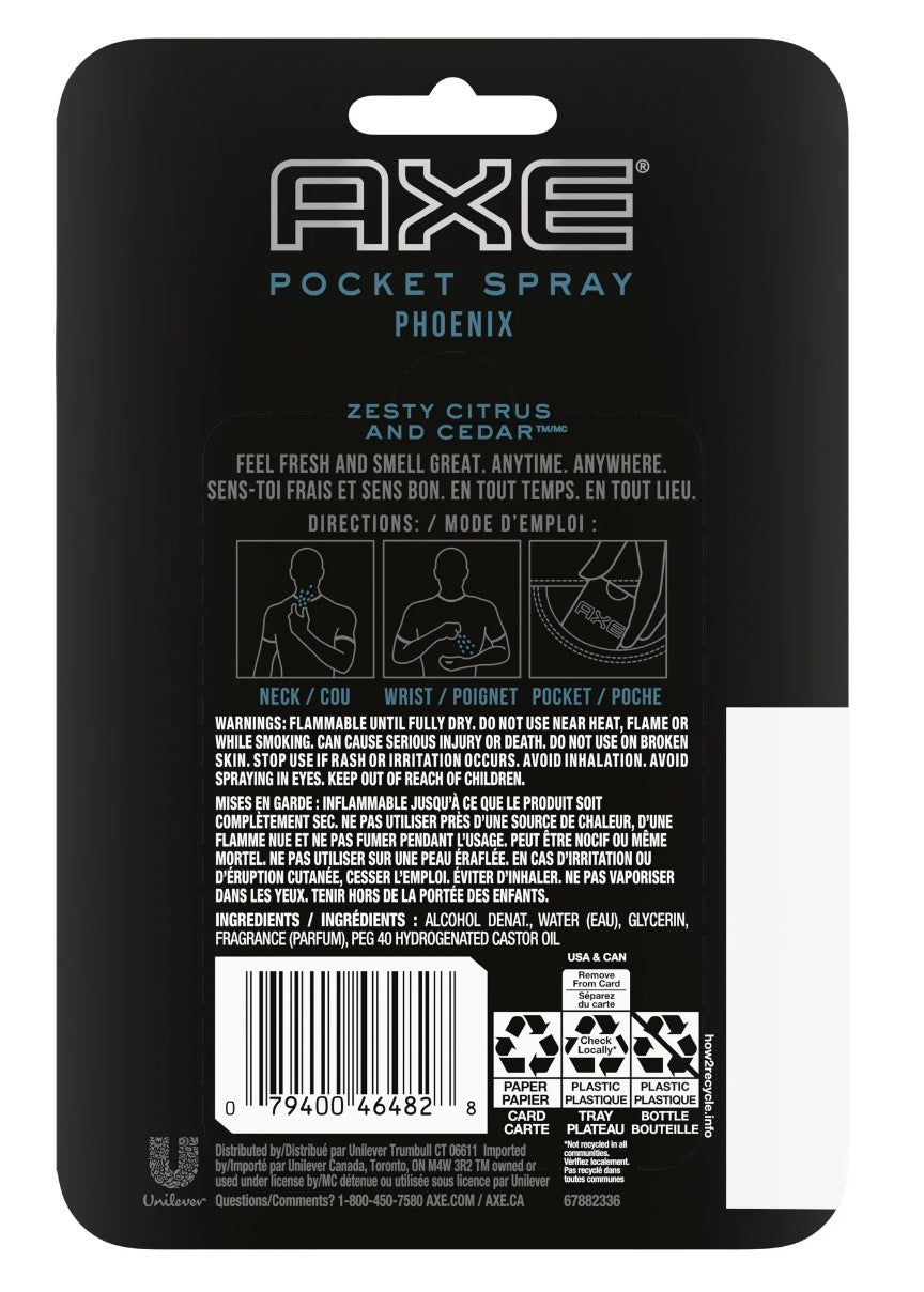 AXE Phoenix Pocket Body Spray – 17 mL Travel Size