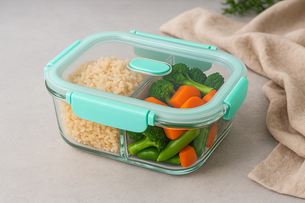 Glass Food Container with Vent Lid (1040ml)