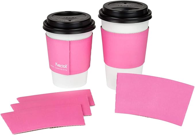 Karat Pink Coffee Cup Sleeves     Pack of 25